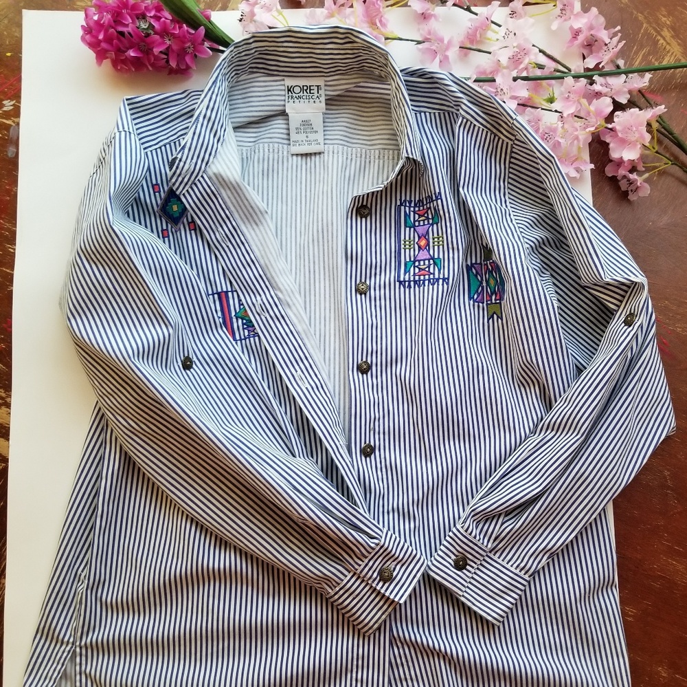 Vintage Koret Francisca Petites Aztec Shir… - Picture 4 of 8
